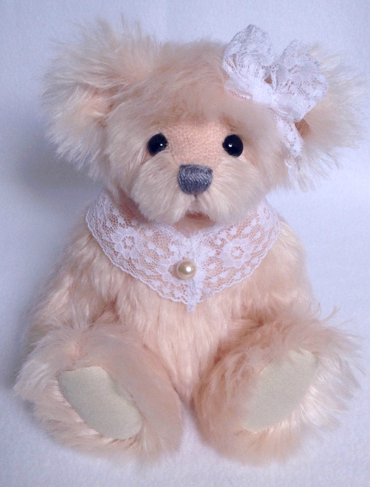 April - Artist mohair bear by Laura Lynn