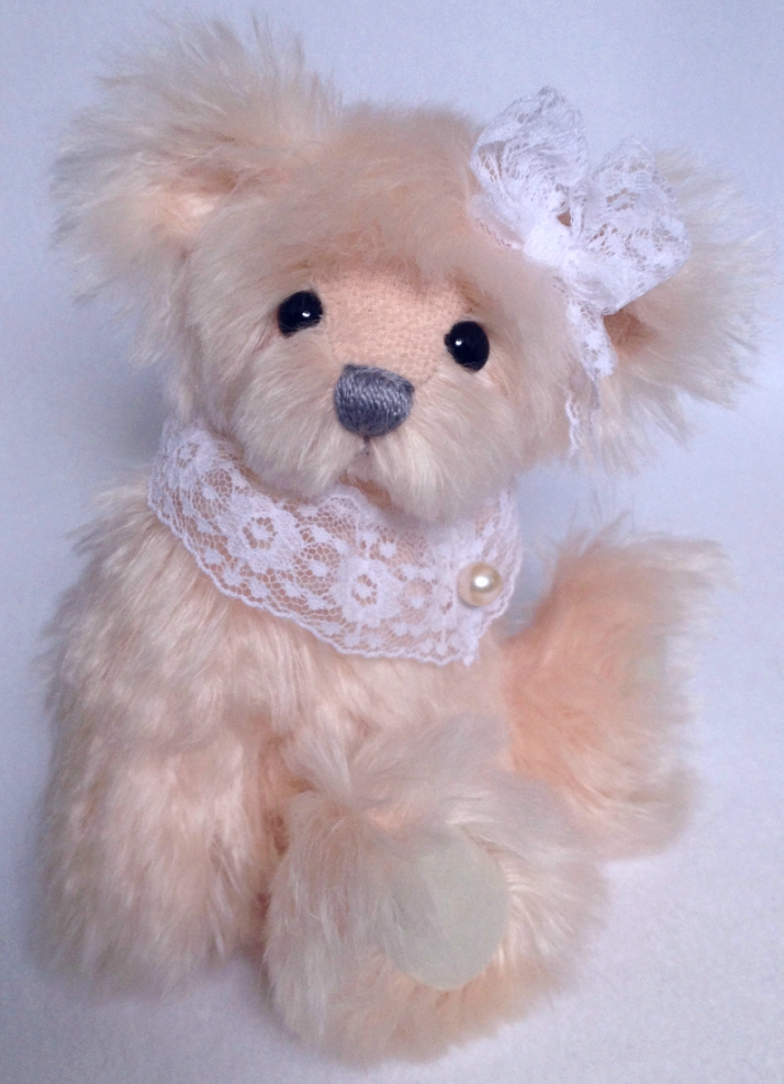 April - Artist mohair bear by Laura Lynn