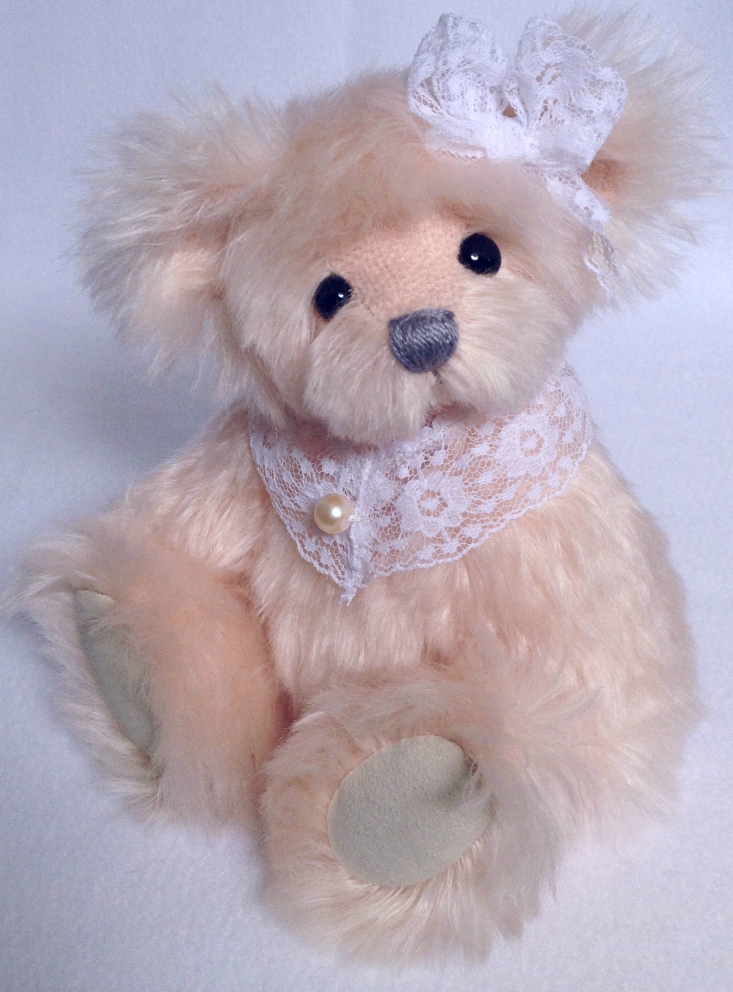 April - Artist mohair bear by Laura Lynn