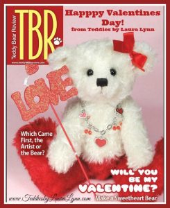 Valentine artist bear by Laura Lynn