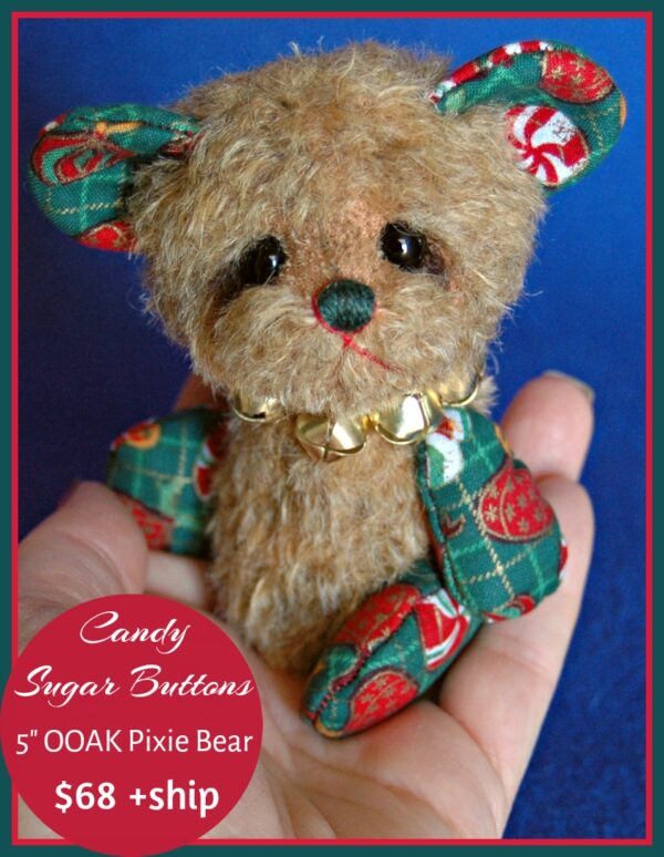 Christmas Pixie Bear - artist bear by Laura Lynn