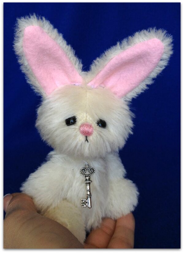 Snowball - Artist mohair bunny by Laura Lynn