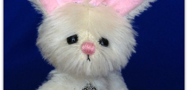 Snowball - Artist mohair bunny by Laura Lynn